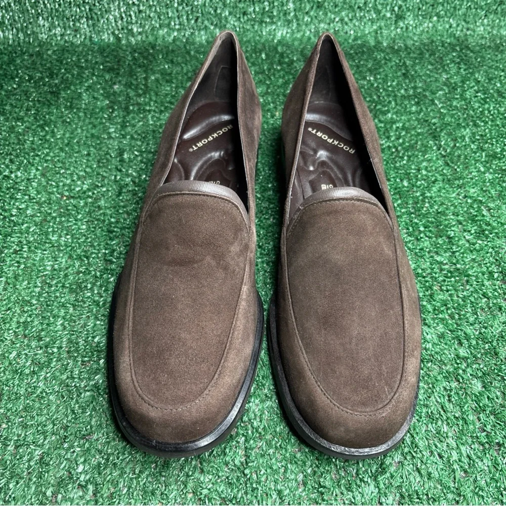 NEW - Rockport‎ Brown Suede Loafers Comfort DMX Made In Brazil Women's Size 10 M